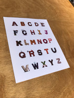 Load image into Gallery viewer, Journey from A to Z Alphabet Art Print
